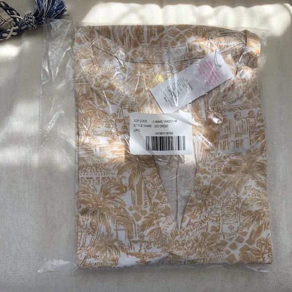 NWT Lilly Pulitzer Dev Dress in Sand Bar Palm Beach Paradise Print Size M - Picture 5 of 7